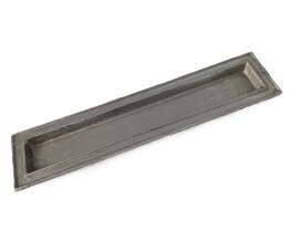 Jiallo - Rectangular tray with handle: 29.5x7" - Silver