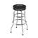 Front. Gladiator - Chrome Garage Stool - Black.