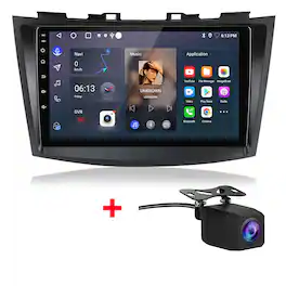 Junsun - Backup Camera Android15 carplay 2+64GB 9" Car Stereo Radio For Suzuki Swift 2011-2017 GPS Navi RDS WIFI DSP SWC BT FM - Black