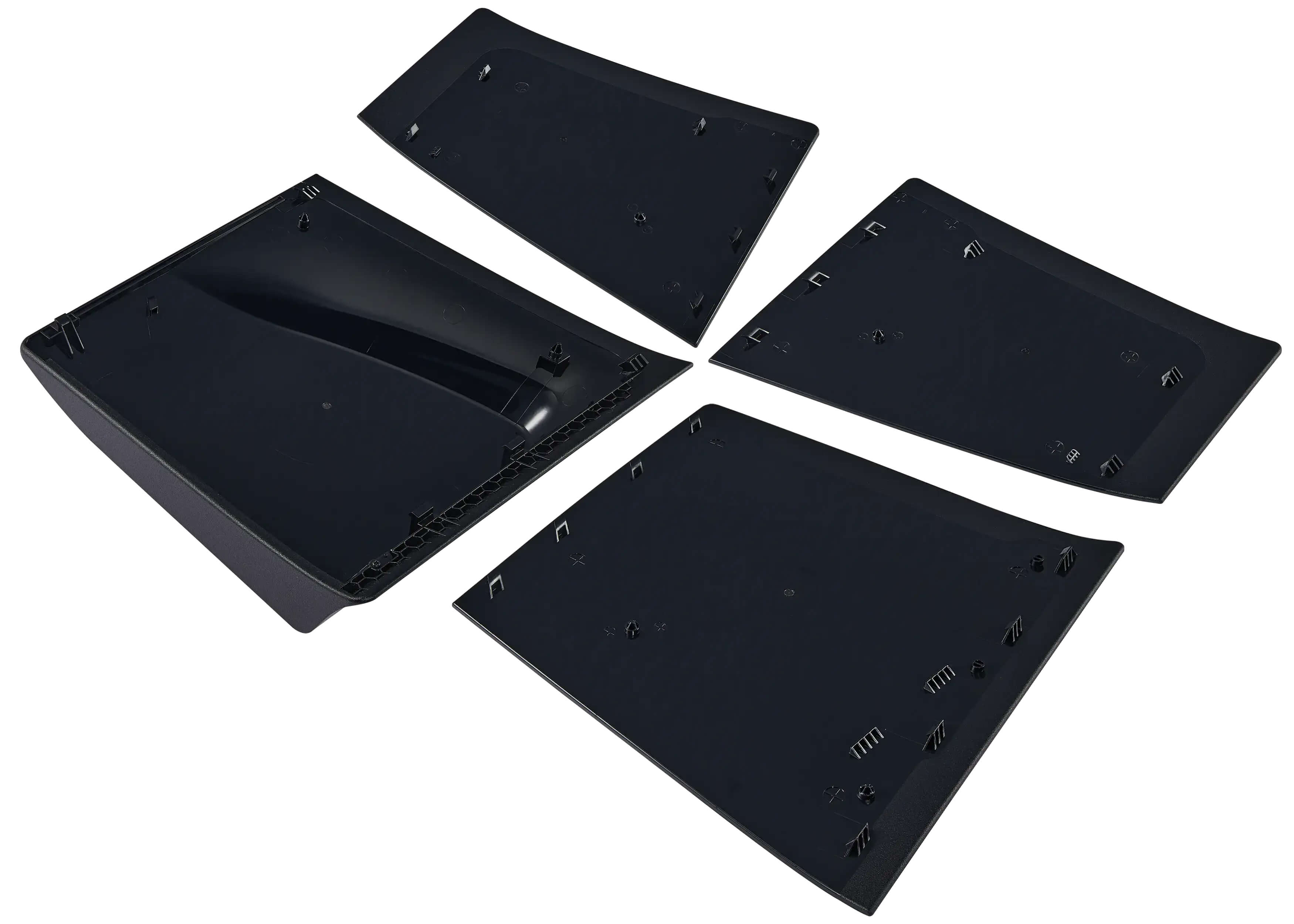 Alt View 2. MobileSentrix - Faceplate Covers (Top & Bottom) Replacement Compatible For Sony PlayStation 5 Slim Disc Edition - Black - Black.
