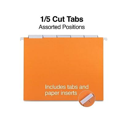 1/5 Cut Tabs  
Assorted Positions  

Includes tabs and paper inserts