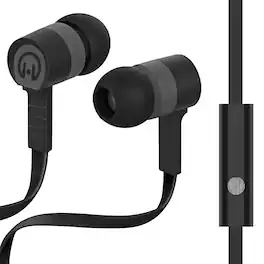 HyperGear - Low Ryder Earphones w Mic 3.5mm - Black