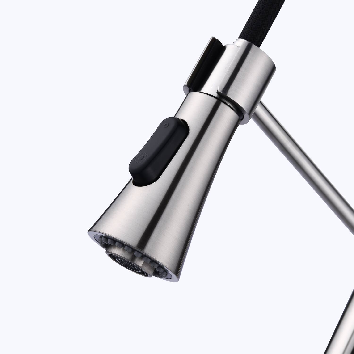 Alt View 1. APRILSOUL - Commercial Modern Single Handle Spring High Arc Kitchen Faucet Brushed Nickel - Brushed Nickel.