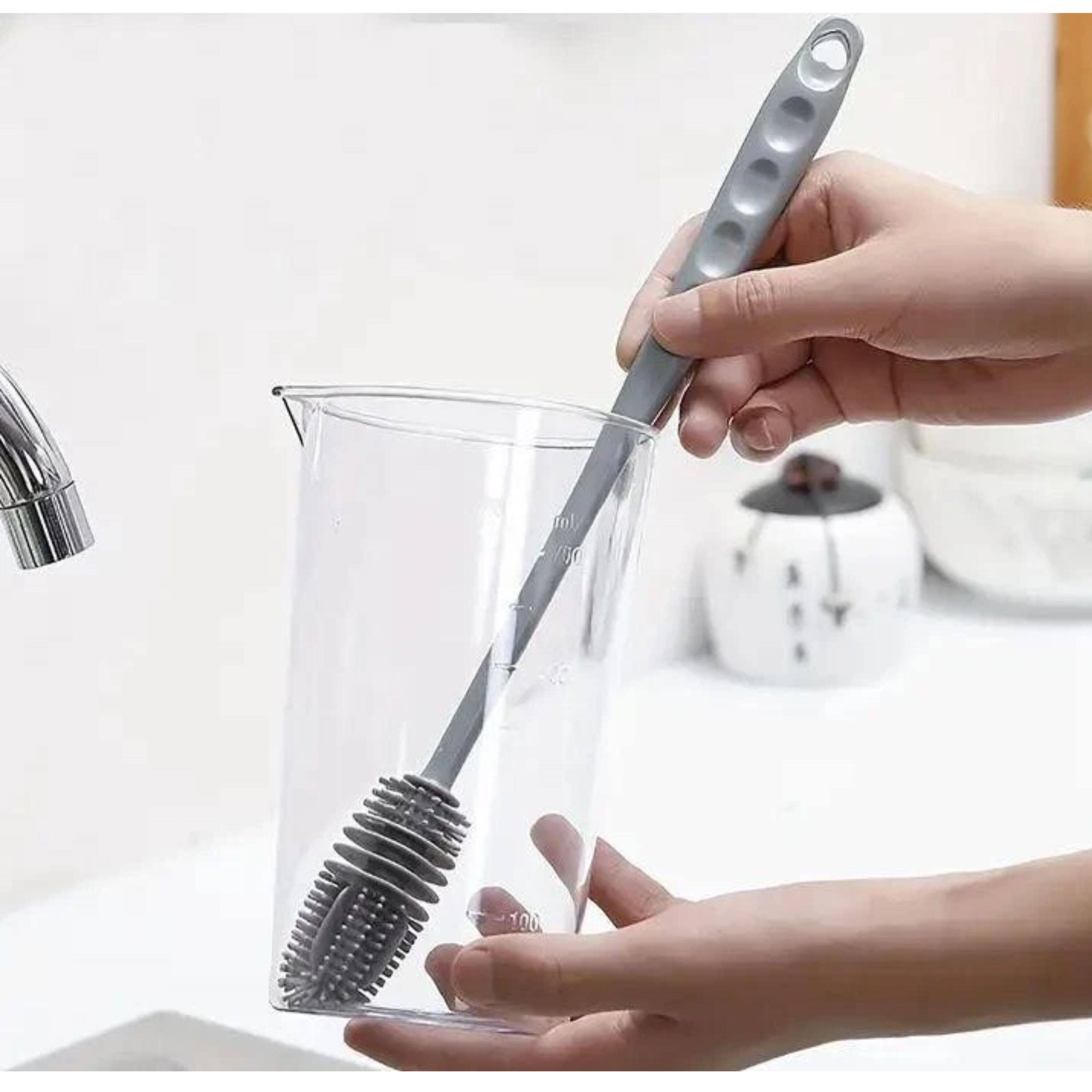 Alt View 3. Kitcheniva - Silicone Bottle Brush - Multi-Purpose Cleaning for Baby Bottles, Flasks, and Water Bottles.