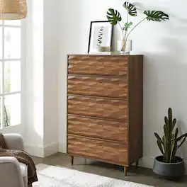 Vespera 5-Drawer Chest by Modway - Walnut