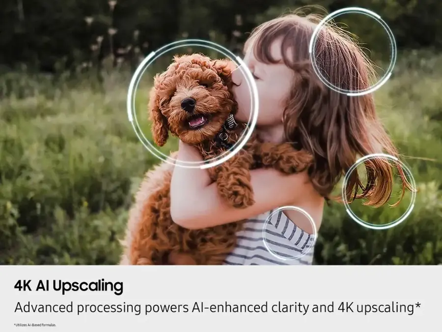 4K Al Upscaling: Advanced processing powers AI-enhanced clarity and 4K upscaling. Utilizes AI-based Al formulas.