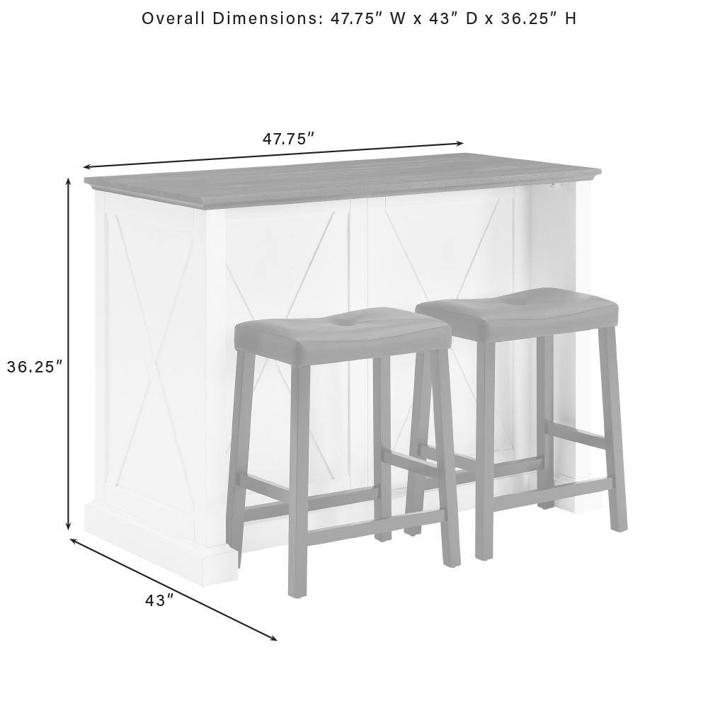 Overall Dimensions: 47.75" W x 43" D x 36.25" H