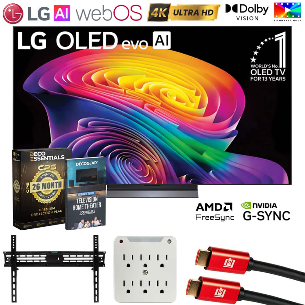 LG - 65 inch OLED evo AI C6 4K Smart webOS TV (2026) + 26 Month Extended Warranty Protection Accessory Bundle
