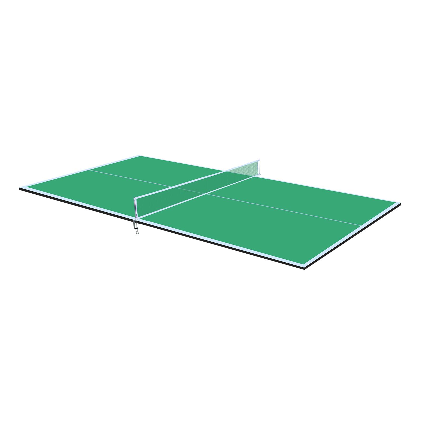 Angle. APRILSOUL - Green Mid Size Ping Pong Conversion Top Foldable Portable Table Tennis Table Top Indoor Games - Green.