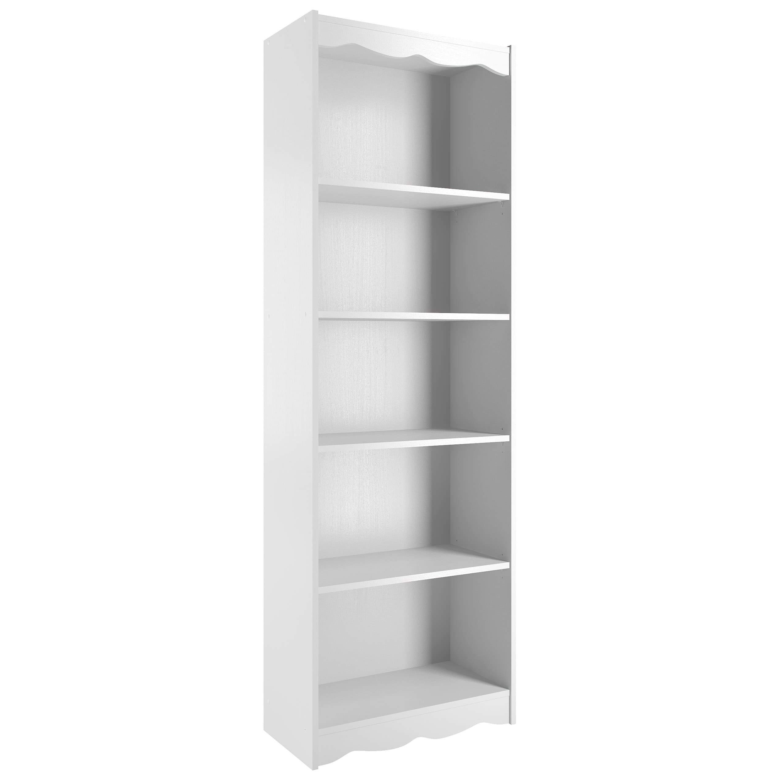 Front. CorLiving - CorLiving - Hawthorne Collection 5 Shelf Floor-Standing Bookcase - White.