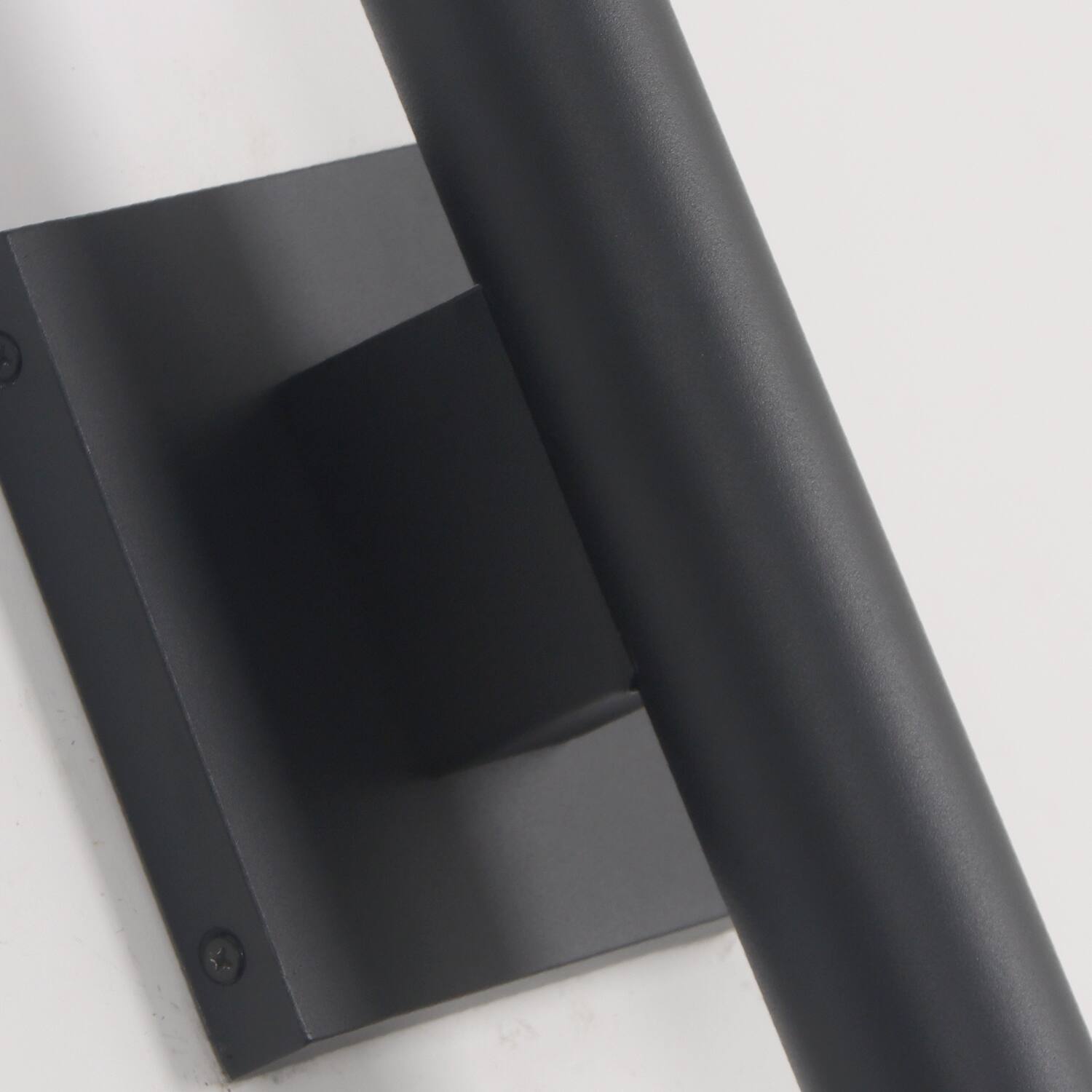 Back. Umeiluce - Modern Aluminum LED outdoor Wall Light Waterproof Triac Dimming Cylinder Wall Sconces - Matte black.