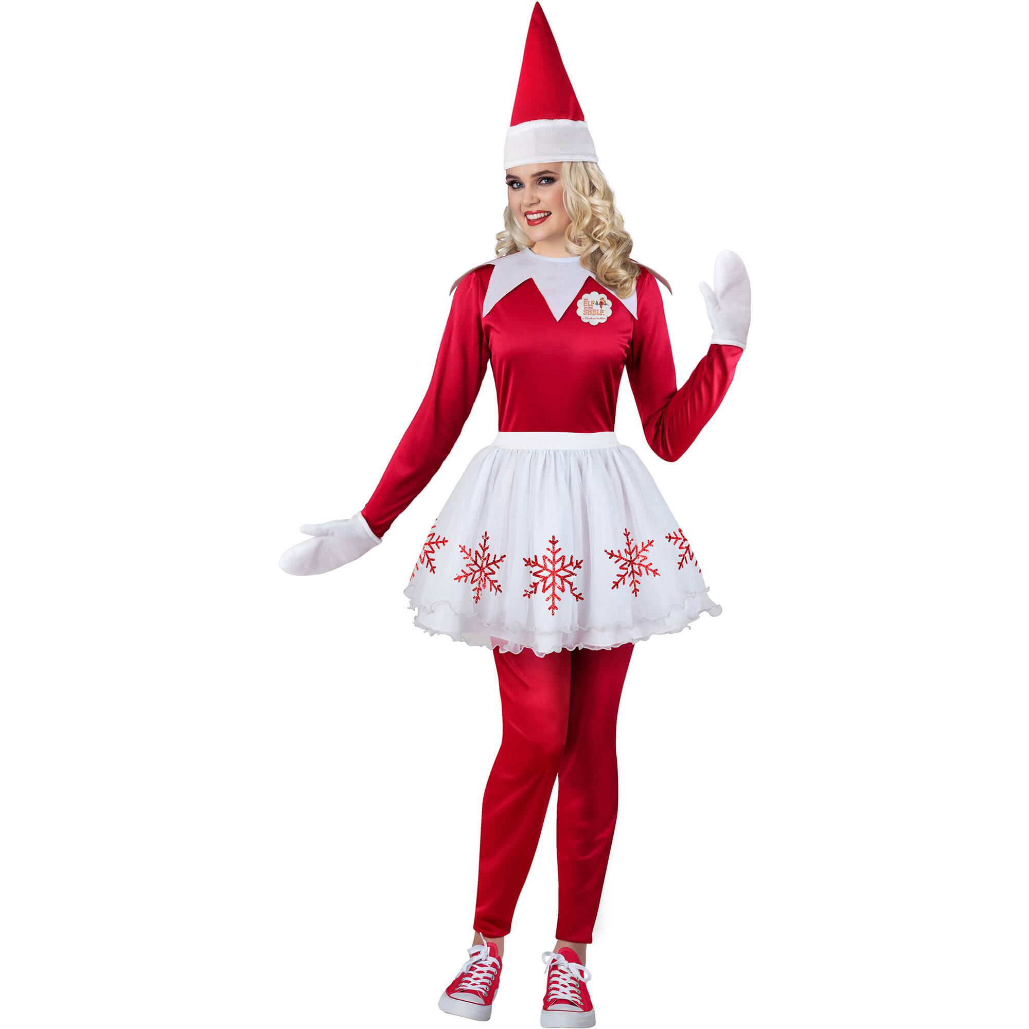 Alt View 1. Fun World - The Elf on the Shelf Woman's Christmas Costume - Small - Red.