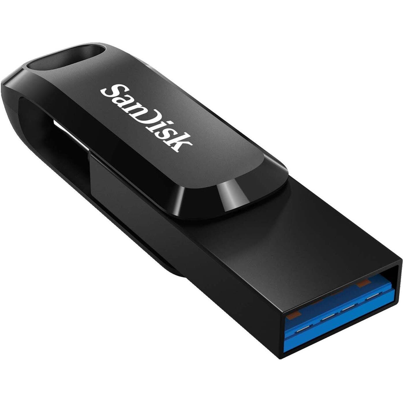 Alt View 2. SANDISK - SanDisk Ultra Dual Drive Go USB Type-C - 64 GB - USB 3.1 Type C, USB Type A - 150 MB/s Read Speed - Black - Black.