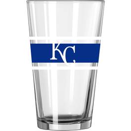 Logo Brands - Kansas City Royals 16oz. Stripe Pint Glass - Multicolor