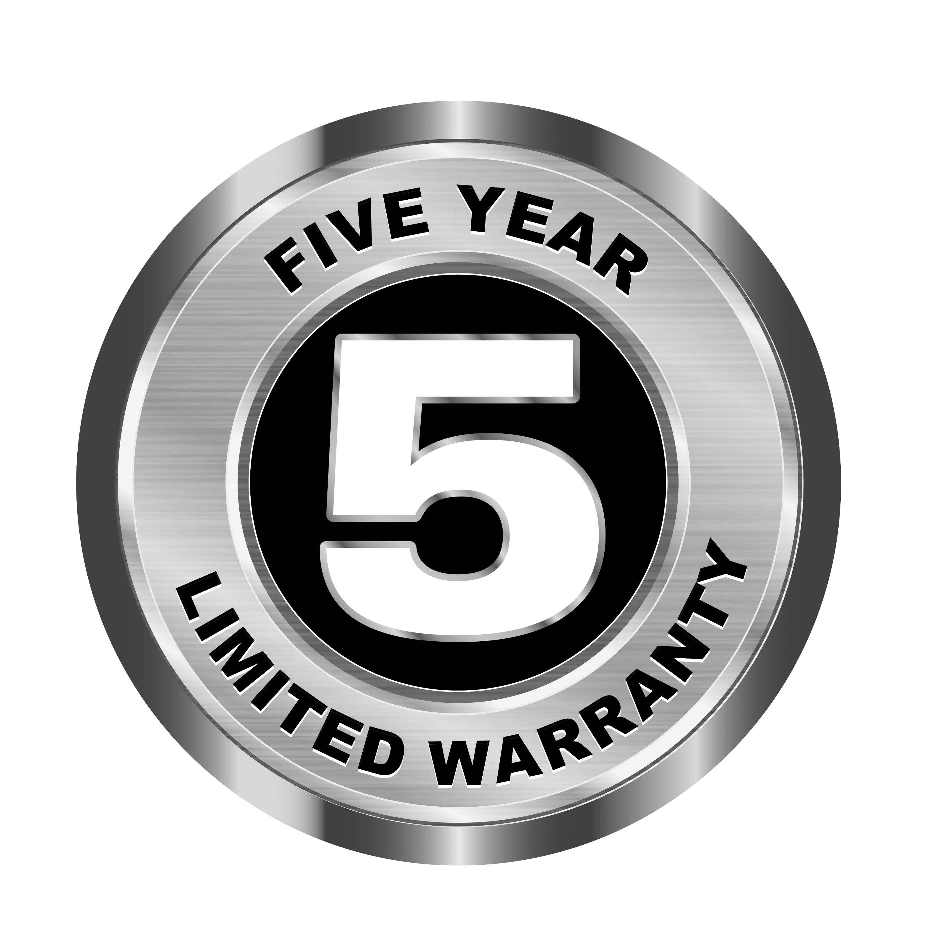 FIVE YEAR  
LIMITED WARRANTY