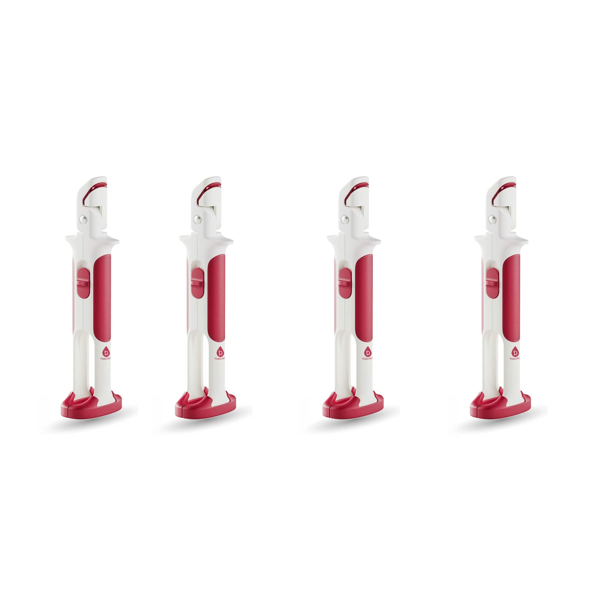 Pursonic - Ultimate 4-Pack: Heat-Resistant Kitchen Safety Clips | Dual Silicone Jaws for Non-Slip Grip on Hot Cookware