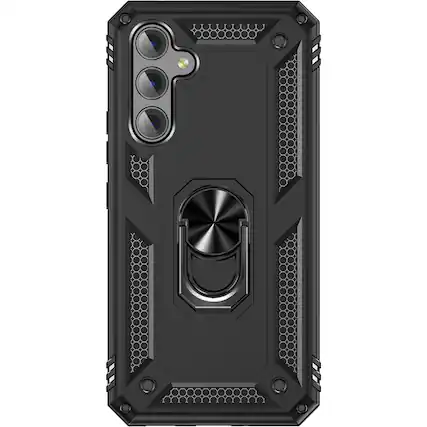Front. SaharaCase - Military Kickstand Series with Belt Clip Case for Samsung Galaxy A54 5G - Black.