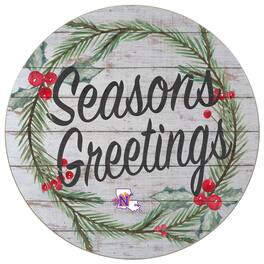 Jardine - Northwestern State Demons 20'' x 20'' Season's Greetings Circle - White