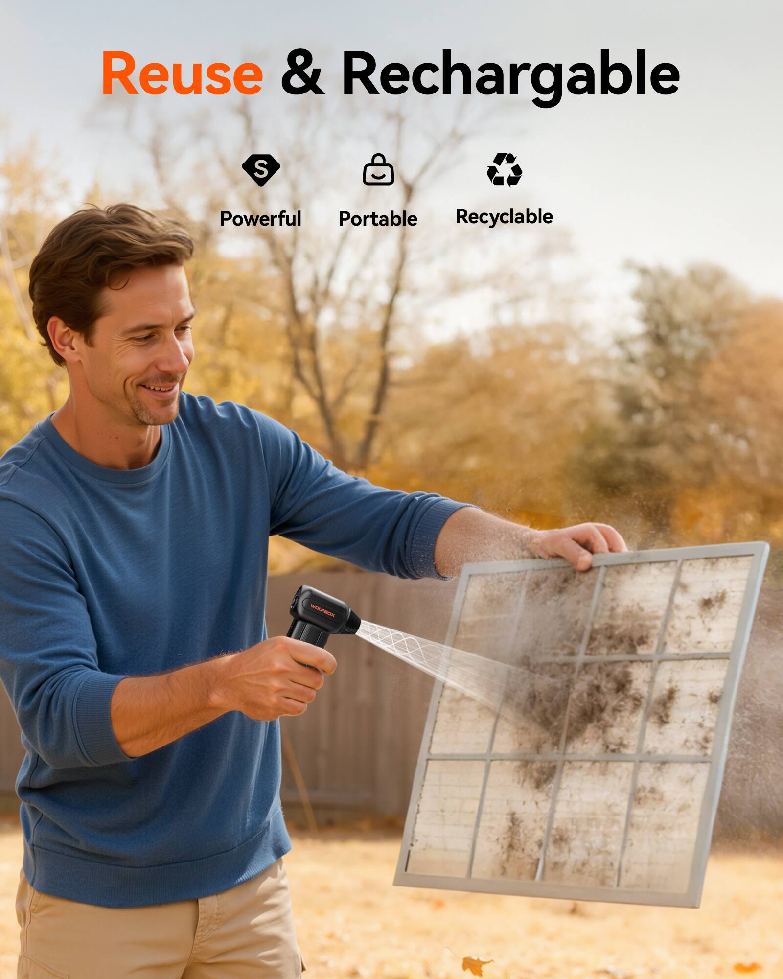 Reuse & Rechargeable

Powerful Portable Recyclable