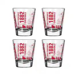 Logo Brands - 4-Pack 2oz. Shot Glass Set - Multicolor