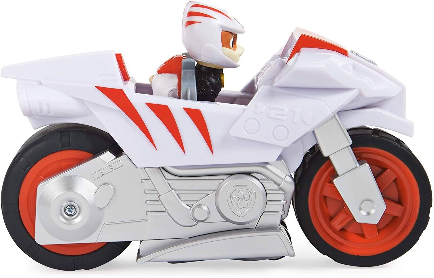 Back. Paw Patrol - Paw Patrol Wildcat Deluxe Pull-Back Motorcycle Vehicle with Wheelie Feature and Figure, Ages 3+ - Multicolor.