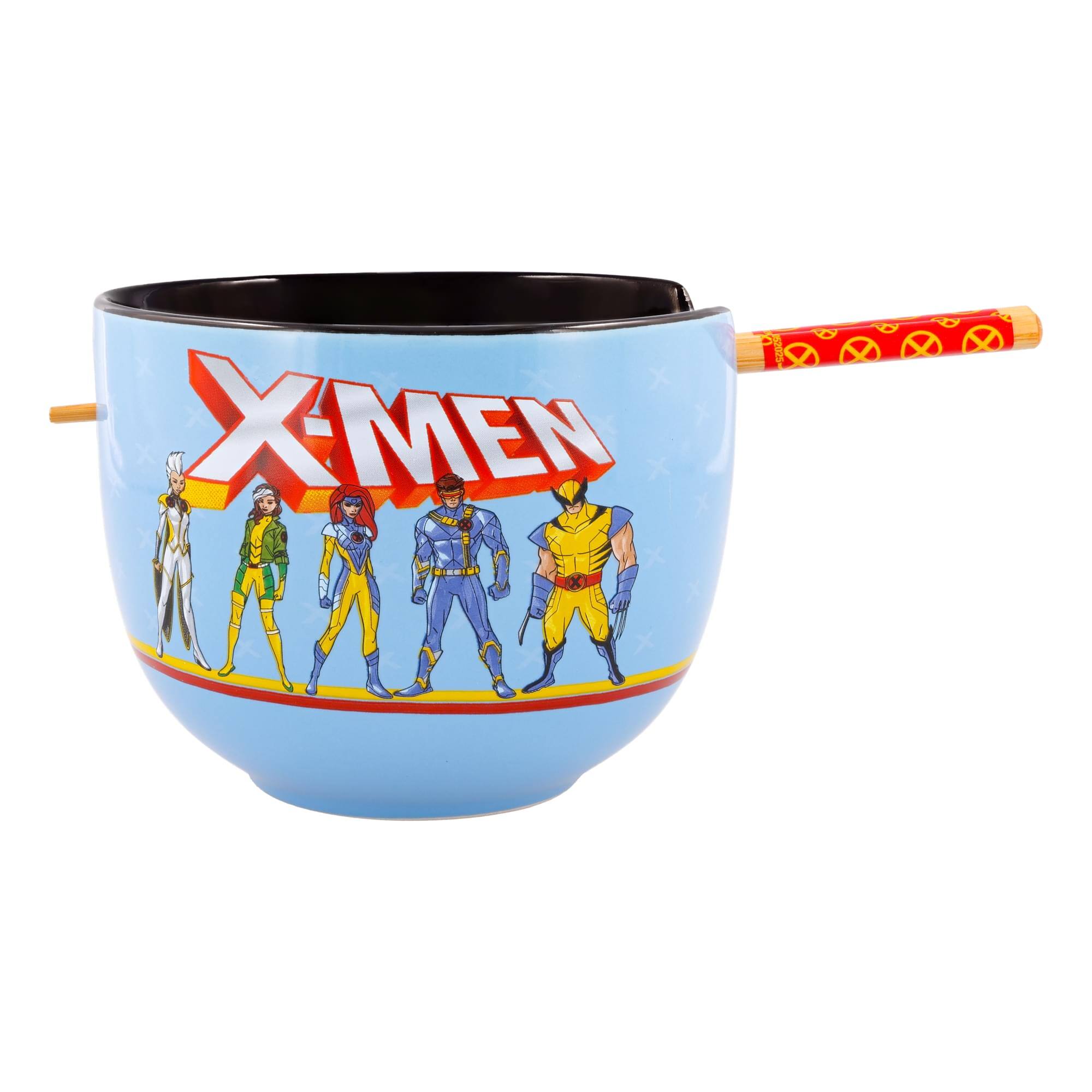 Alt View 1. Marvel - Marvel X-Men Characters 20-Ounce Ramen Bowl and Chopstick Set - Blue.