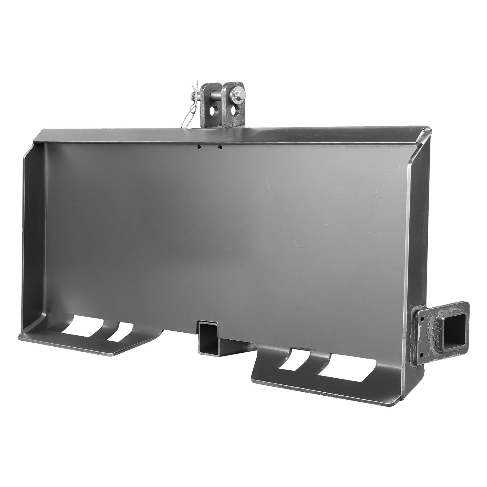 Alt View 5. VEVOR - Universal 3-point Skid Steer Plate, 3/8" Skid Steer Attachment Plate, Skid Steer Mount Plate Steel Adapter Loader - Black.