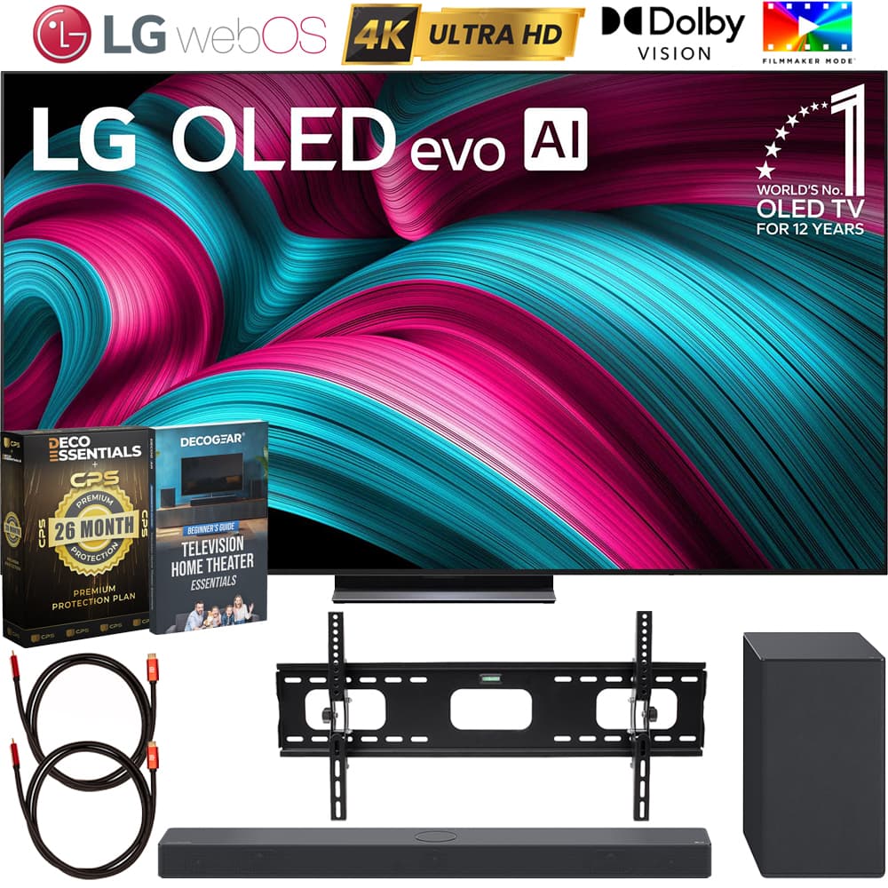 Bundle - LG - 83 Inch C5 OLED evo 4K TV (2025) with SC9S Soundbar & Deluxe Accessory