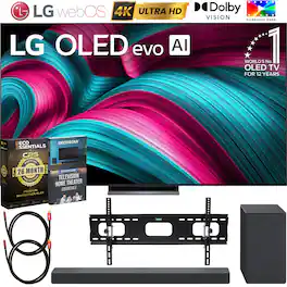 Bundle - LG - 83 Inch C5 OLED evo 4K TV (2025) with SC9S Soundbar & Deluxe Accessory