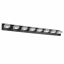 RYHNUYNE - 8‑Light LED Vanity Light,Modern Bathroom Wall Light Fixture, Over Mirror Bath Vanity Lighting for Bathroom - Black