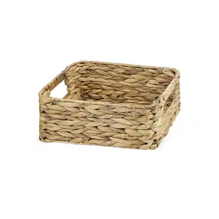 Front. Garnen - Woven Baskets Storage 11" Wicker Basket for Organizing, Woven Storage Baskets for Shelves Closet Pantry Kitchen Bathroom - Brown.