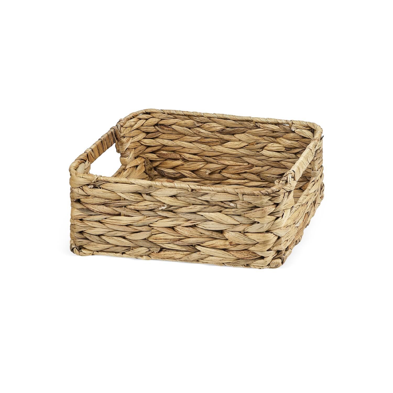 Front. Garnen - Woven Baskets Storage 11" Wicker Basket for Organizing, Woven Storage Baskets for Shelves Closet Pantry Kitchen Bathroom - Brown.