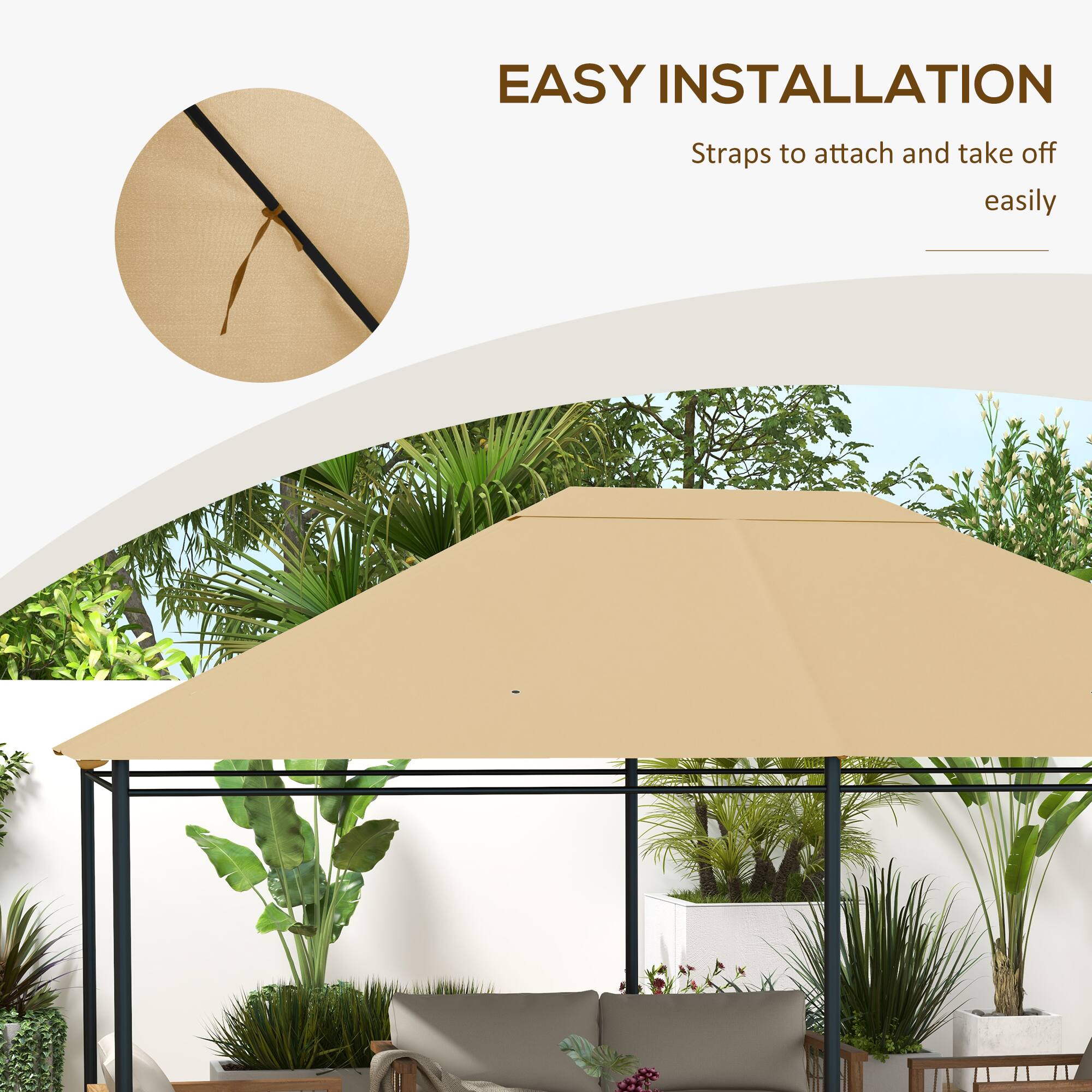 EASY INSTALLATION
Straps to attach and take off easily