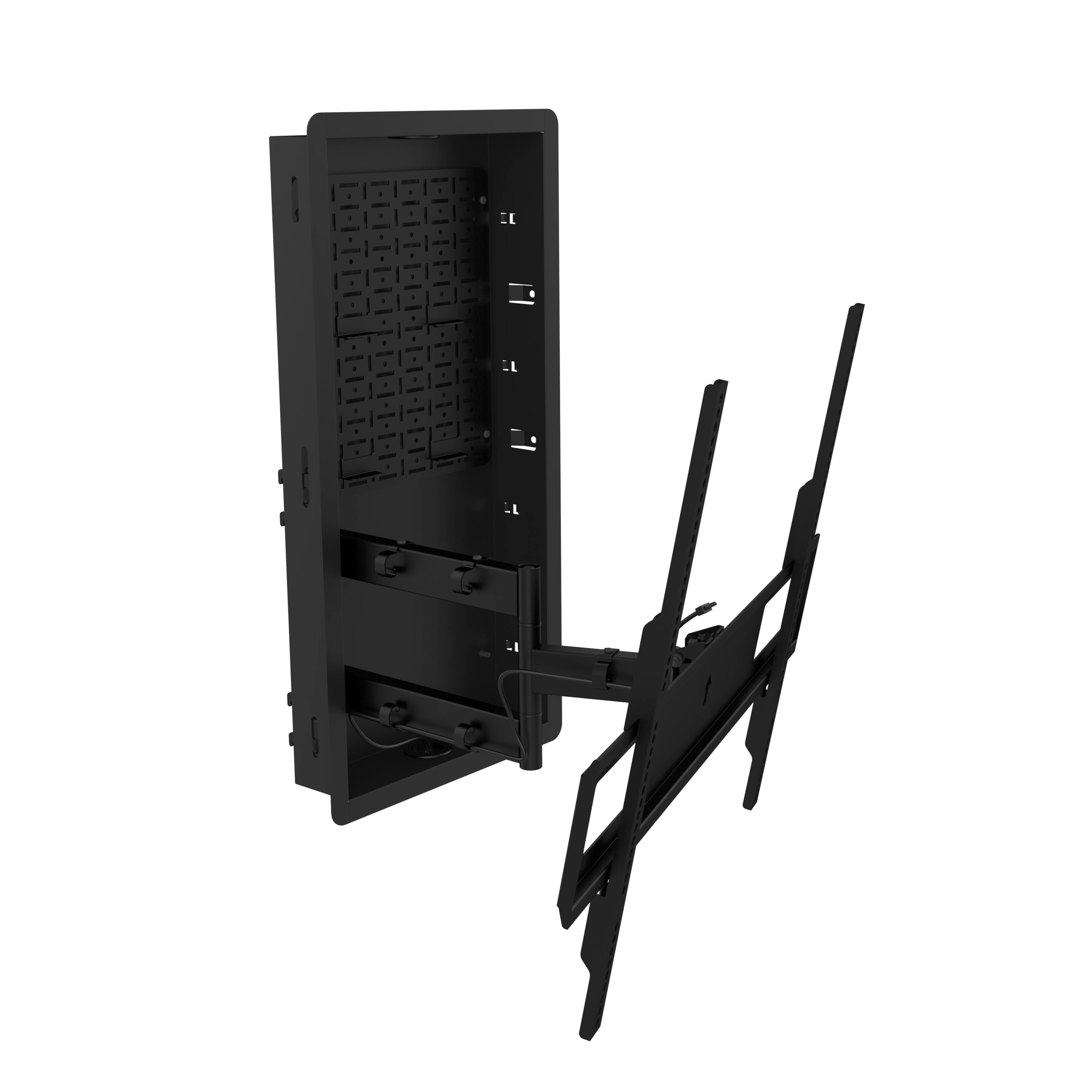 Alt View 4. Kanto - Kanto R600 Recessed In-Wall TV Mount for 65"- 90" TVs - Black.