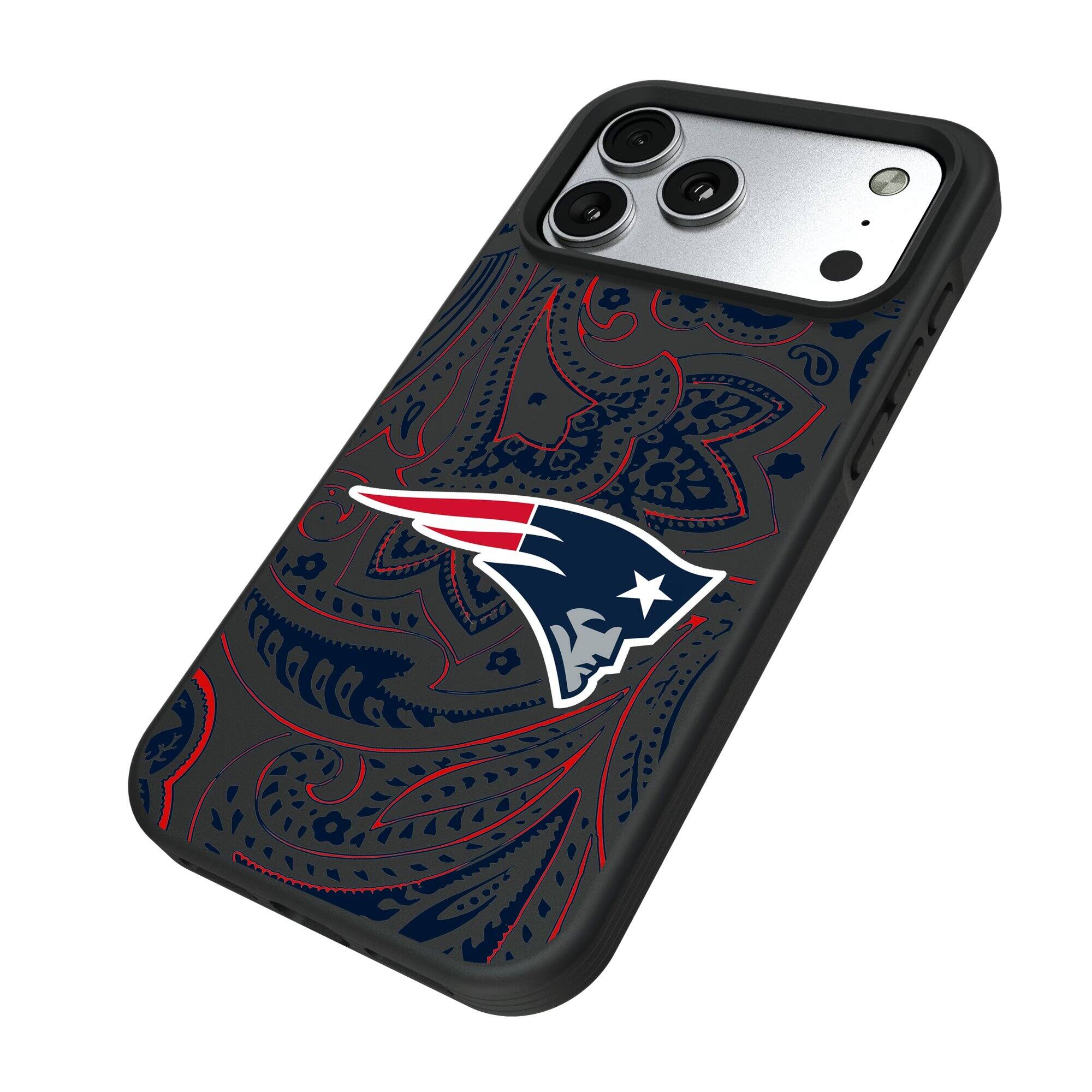 Alt View 1. Keyscaper - iPhone Paisley Design Bump Case - 15 Plus - Multicolor.