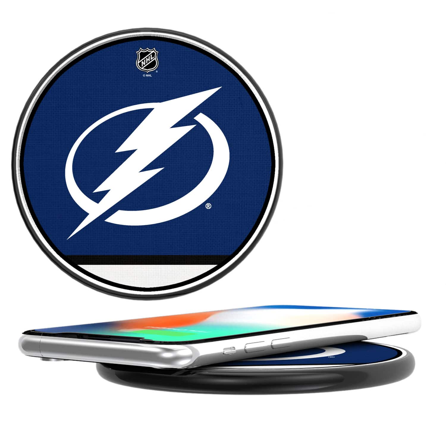 Keyscaper - Tampa Bay Lightning Stripe Wireless Charger - Multicolor