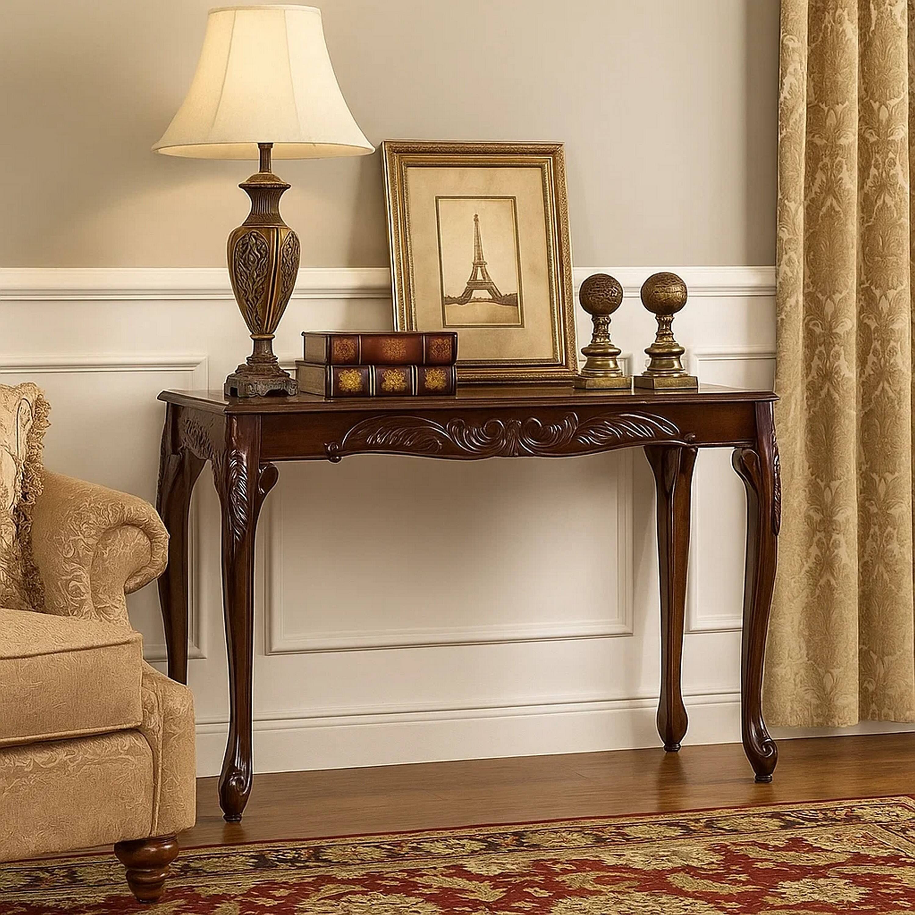 Alt View 6. Manhattan Lane - Cheshire Traditional  Sofa Table - Cherry.