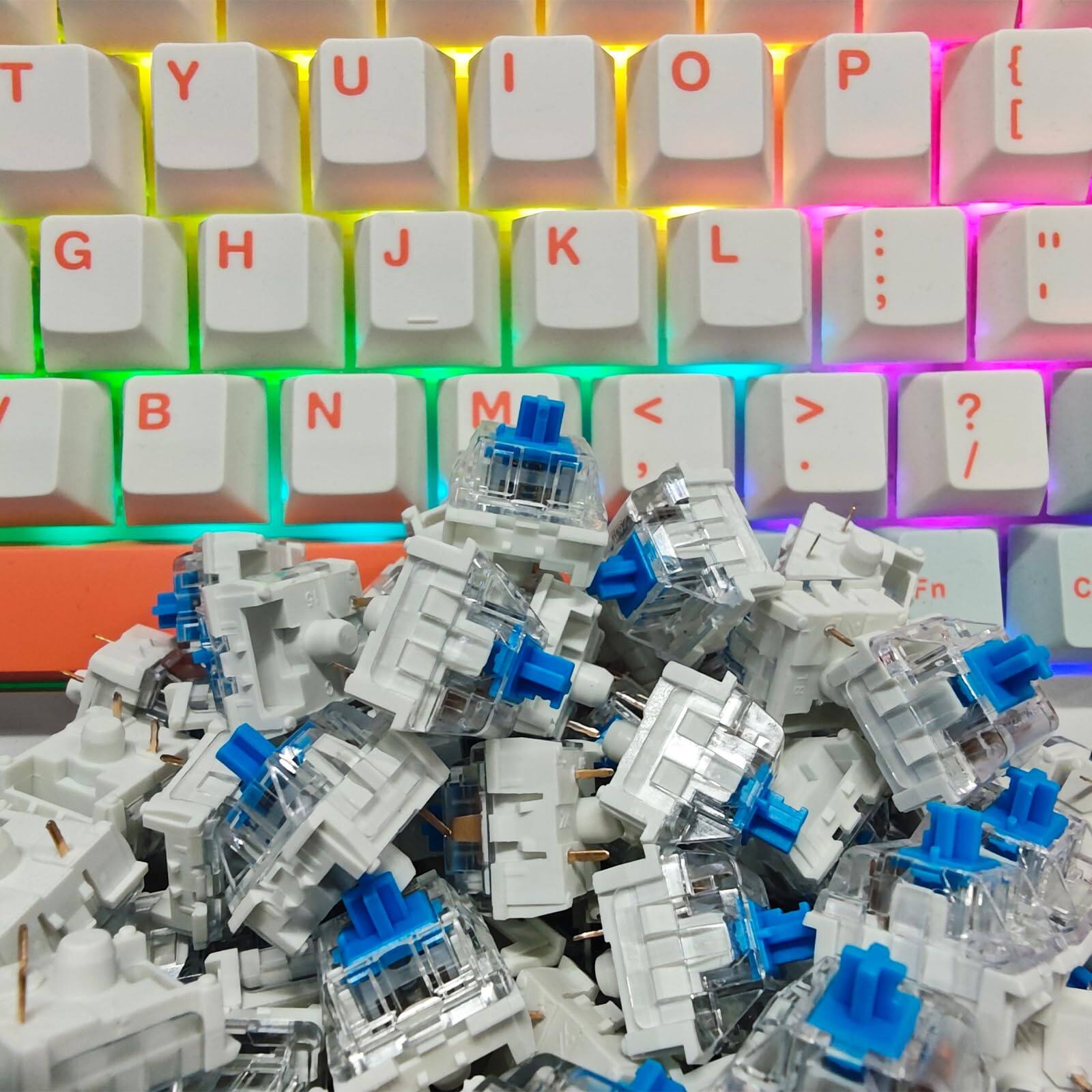 Alt View 2. Earthley Blooms - Mechanical Gaming Blue Switches 3 Pin 50gf Rgb Smt Clicky Dustproof And Waterproof Switchblue 36pcs - Brown-108Pcs.