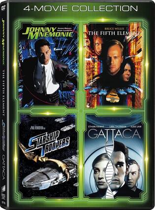 Front. Johnny Mnemonic / The Fifth Element / Starship Troopers / Gattaca - DVD.