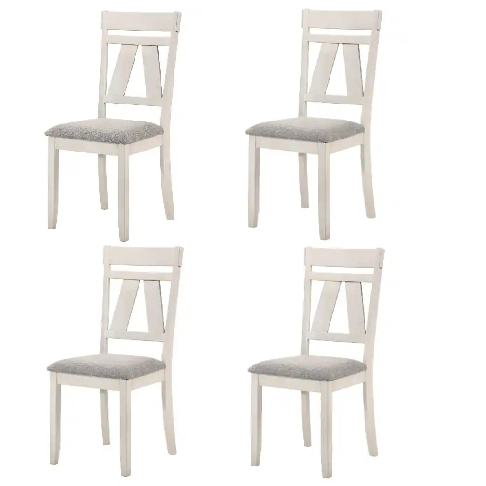 Front. New Classic Furniture - Maisie Wood Side Chair in White (Set of 4) - White.