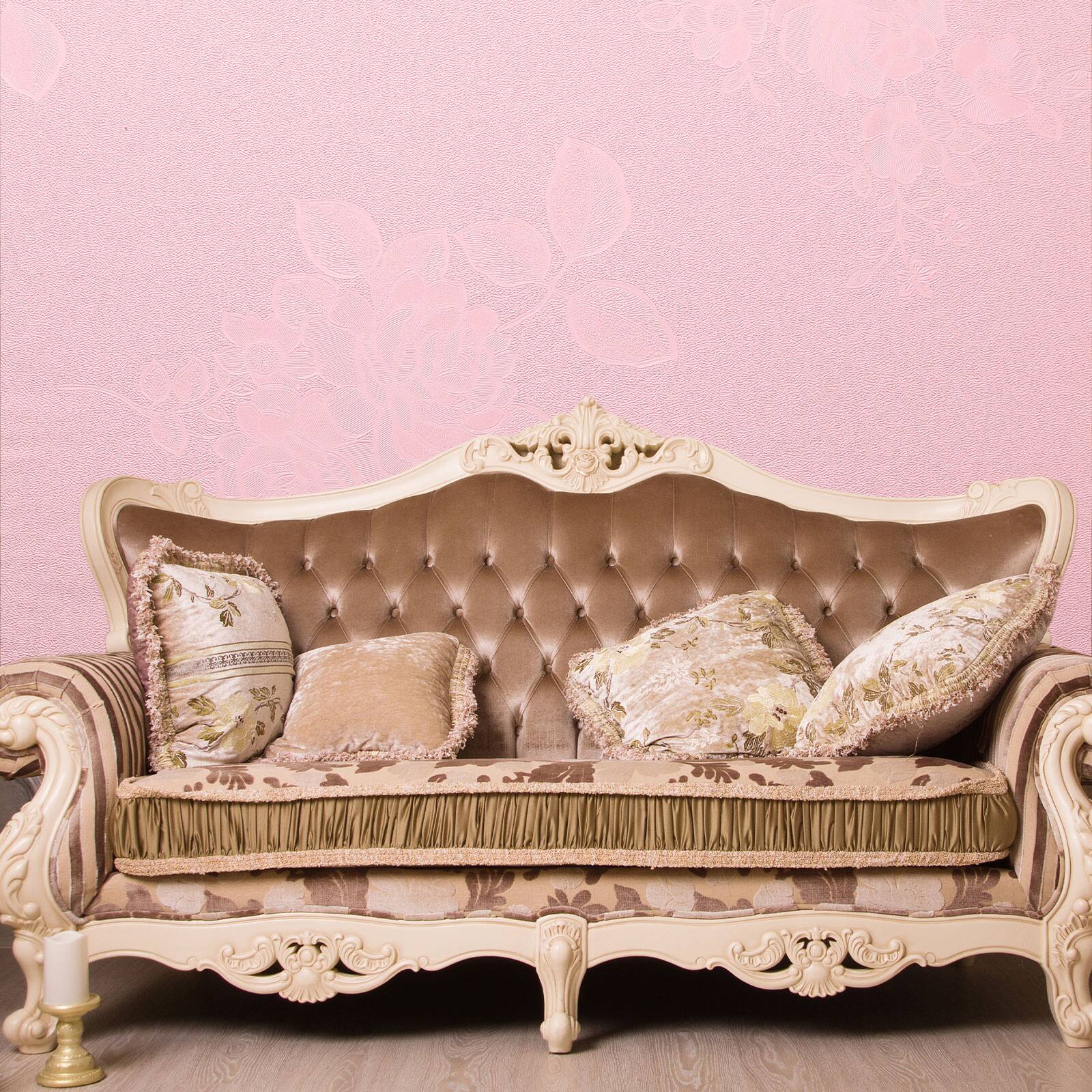 Alt View 5. Unique Bargains - Vintage Floral Wallpaper, 23.6x394 Self-Adhesive Vinyl Waterproof Rose Peel & Stick Contact Paper for Bedroom/Bathroom - Rose Pattern-Blue.