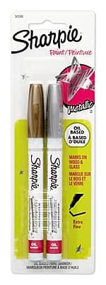 Sharpie - Oil-Based Paint Markers, Extra Fine Tip, Assorted Metallic, 2/Pack (30588) price history on PriceWatchPro
