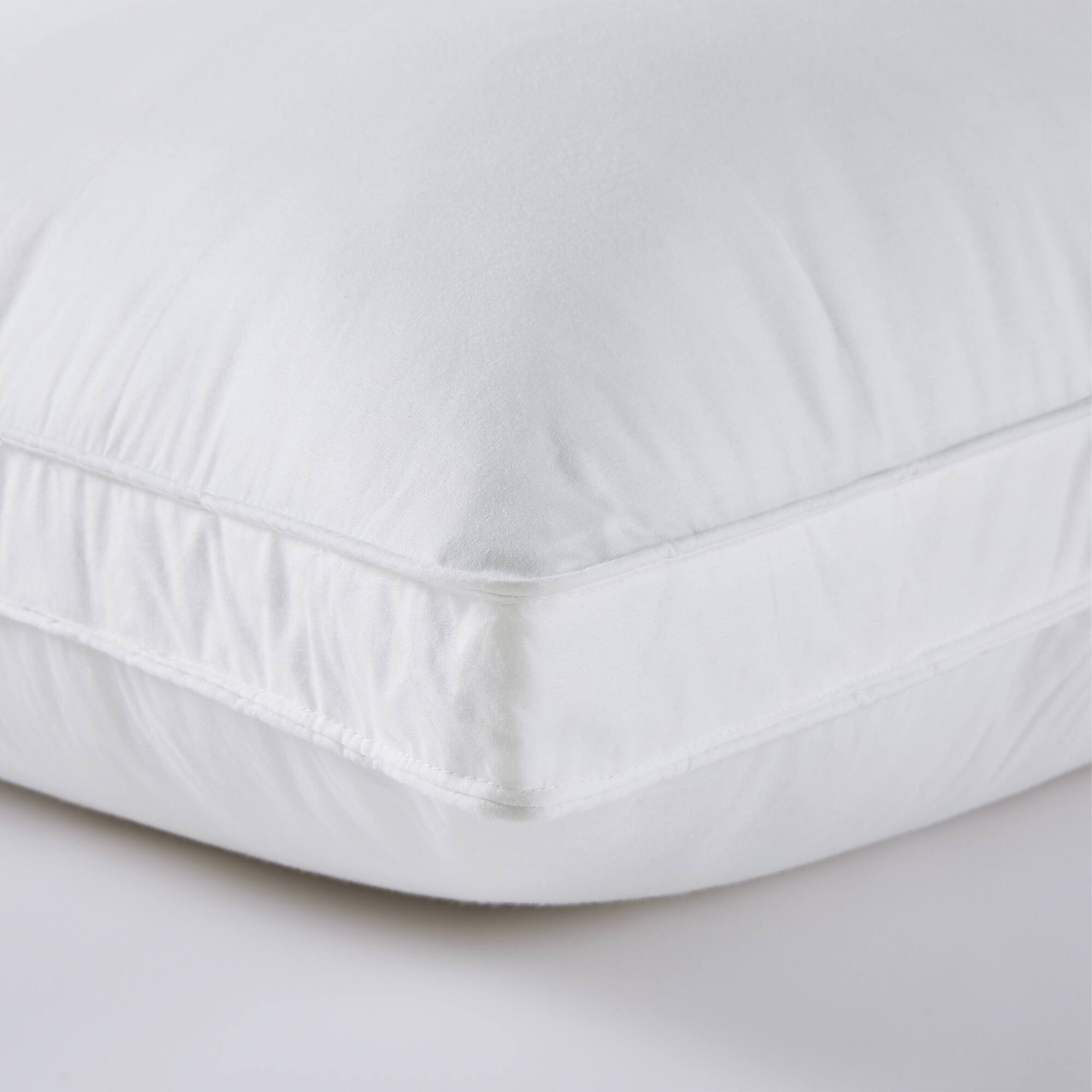 Alt View 1. Peace Nest - Peace Nest Cotton Cover Goose Feather Pillows for Side & Back Sleepers Set of 2, Gusseted, King - Gusseted.