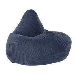 Costway - Bean Bag Chair for Adults with Skin-friendly Corduroy Cover & Soft Sponge Filling - Blue