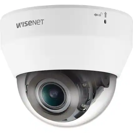Front. Samsung - Wisenet QND-6082R1 2 Megapixel Indoor Full HD Network Camera - Color - Dome - White - 65.62 ft Infrared Night Vision - White.