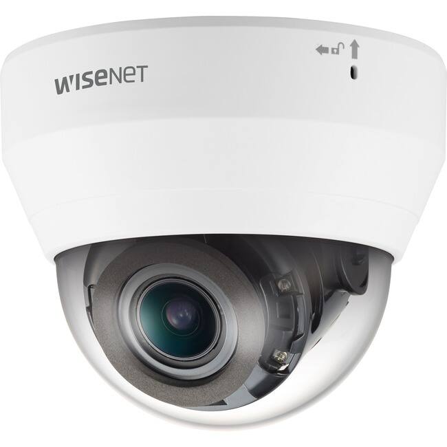 Front. Samsung - Wisenet QND-6082R1 2 Megapixel Indoor Full HD Network Camera - Color - Dome - White - 65.62 ft Infrared Night Vision - White.