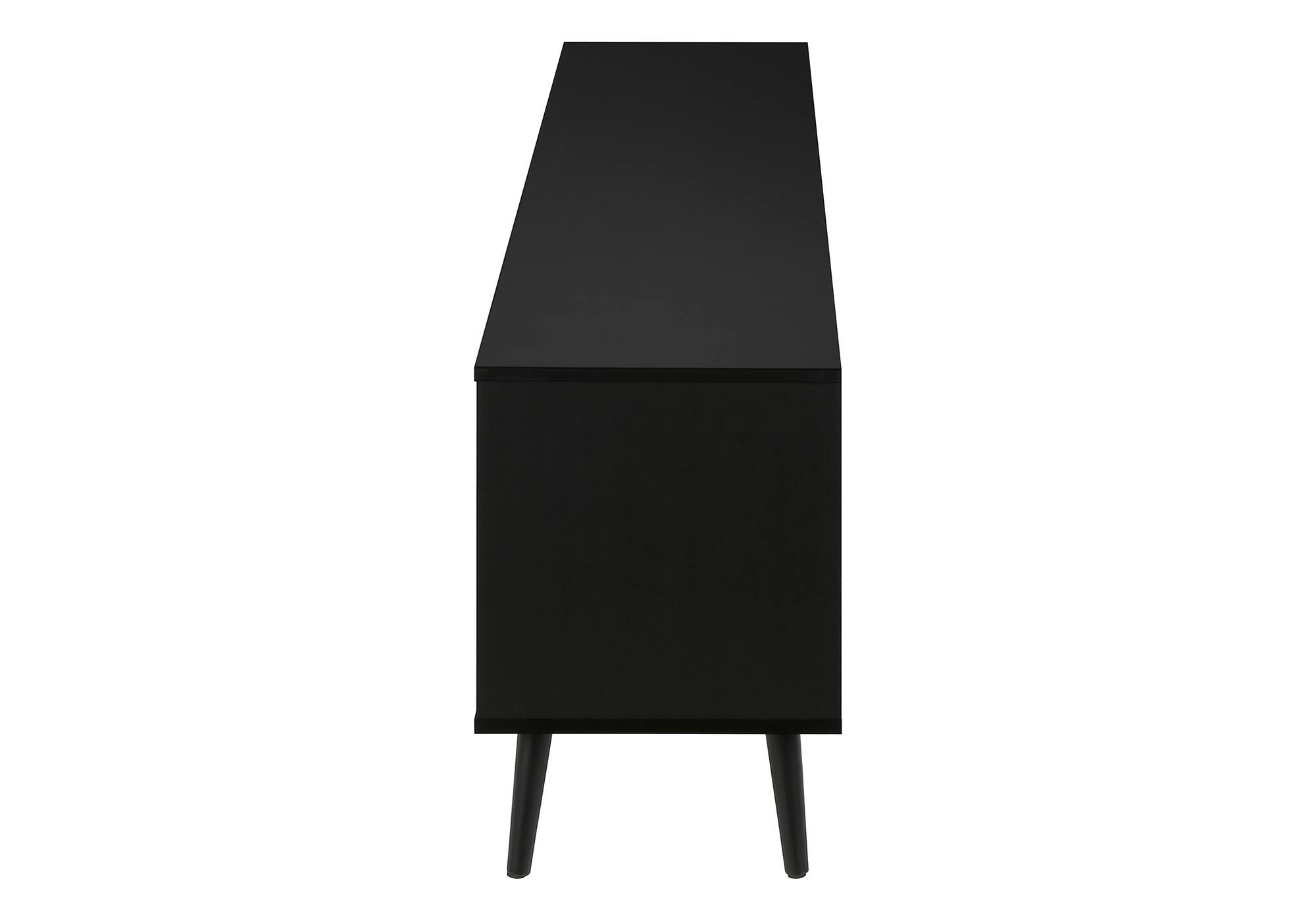 Alt View 2. APRILSOUL - Tv Stand 72 Inch Console Media Entertainment Center Storage Cabinet Brown And Black Laminate Black Wood Legs - Black.