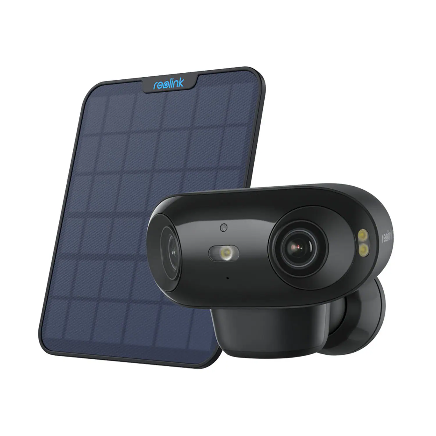 Reolink - Argus 4 advanced Series B740X 4K/8MP Dual Lens Battery Camera with 6W Solar Panel & 64GB microSD Card - Black