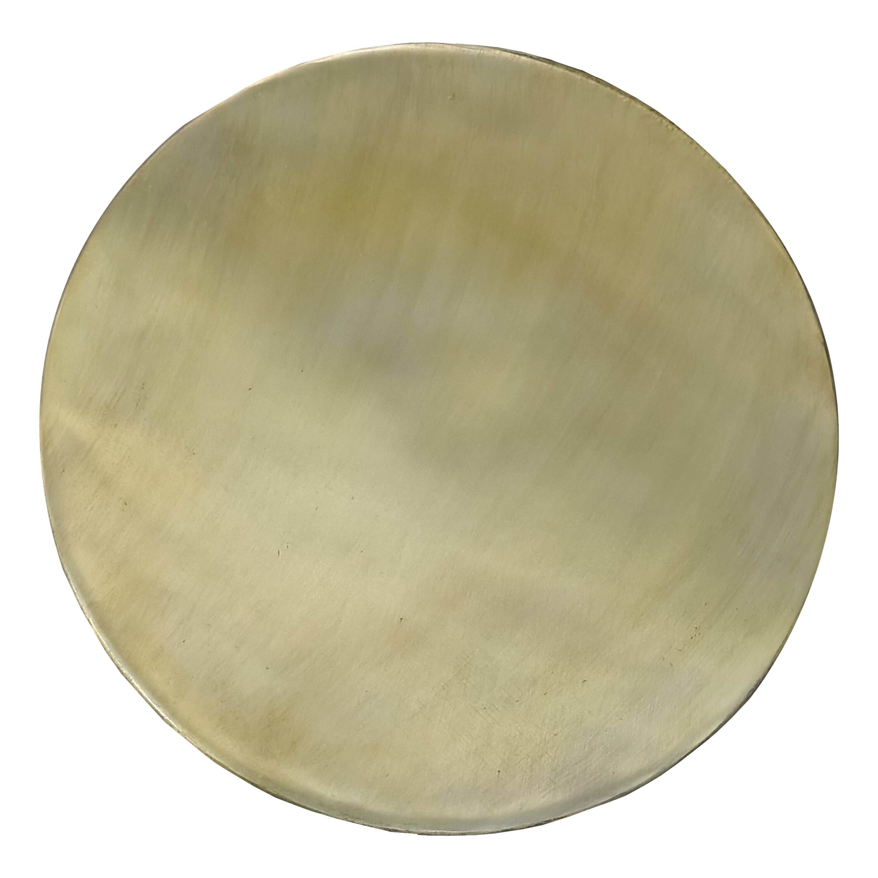 Alt View 4. Manhattan Lane - Side Table, 16.5 Inch Round Drum Shape, Black - Antique Brass, Black.