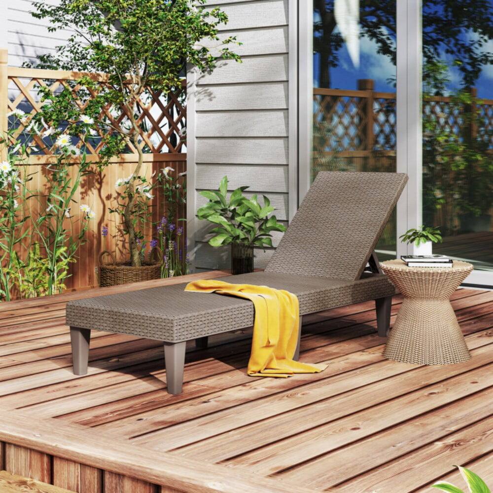 Back. Kadyn - Lounge Chair Outdoor, Patio Lounge Chair - Perfect for Outdoor Living Spaces - Black.